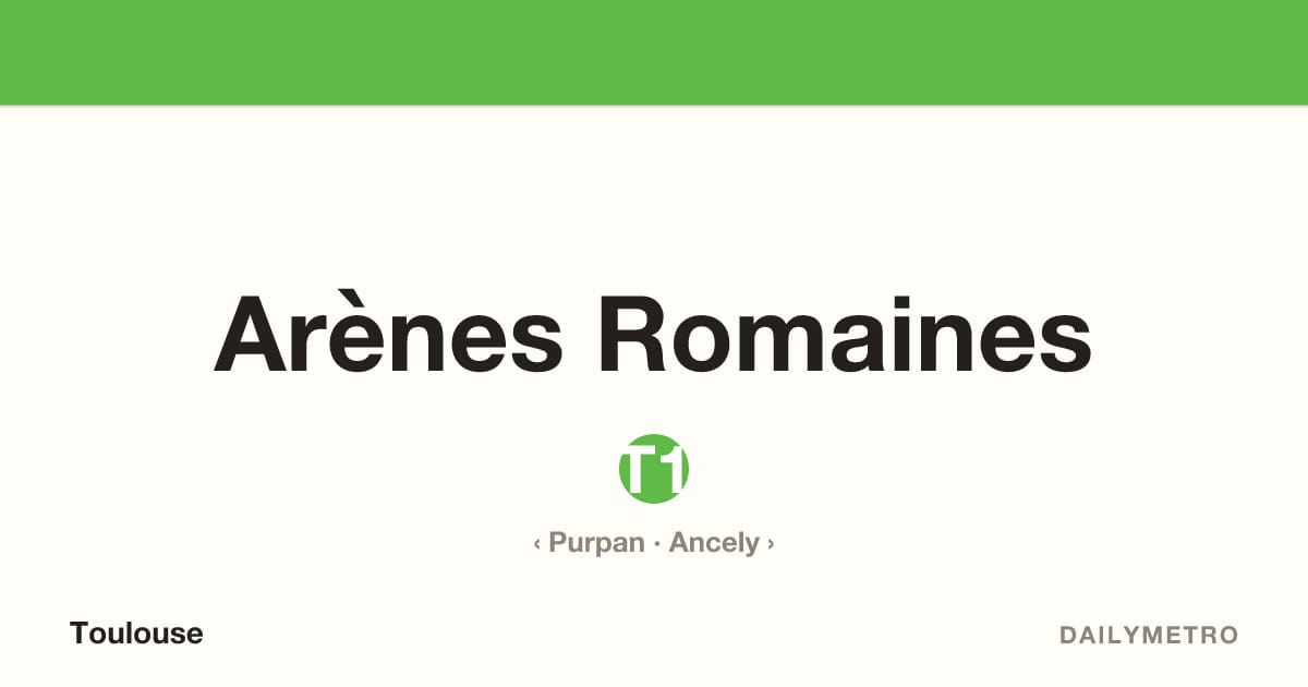Arènes Romaines station · Lines T1