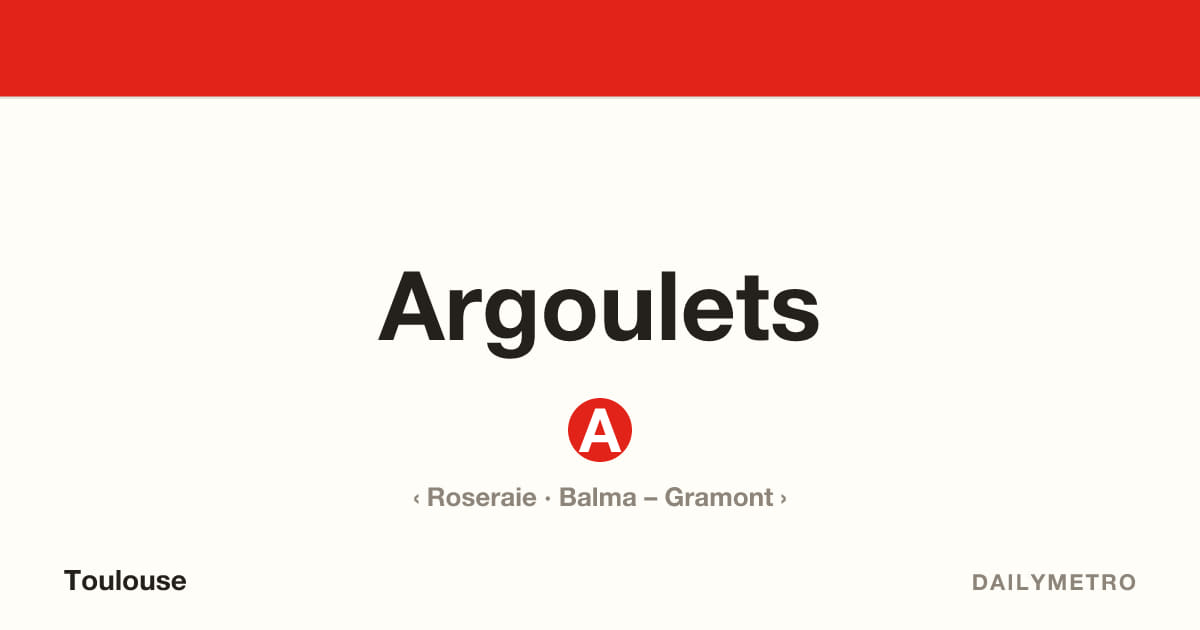 Argoulets station · Lines A