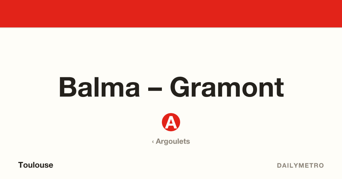 Balma – Gramont station · Lines A