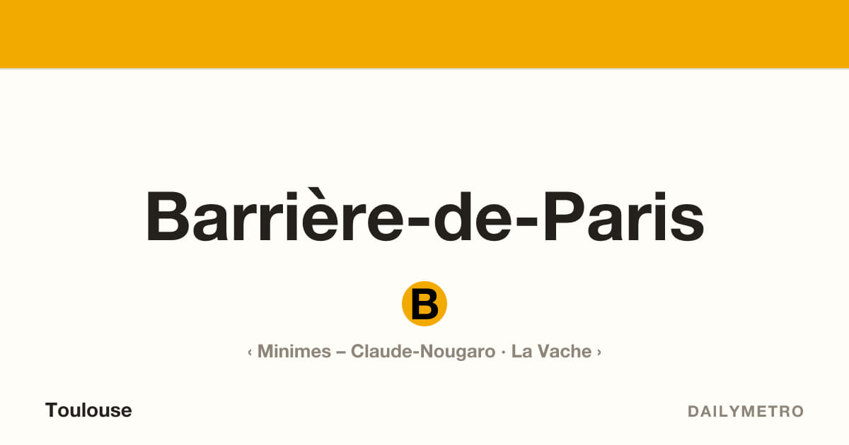 Barrière-de-Paris station · Lines B
