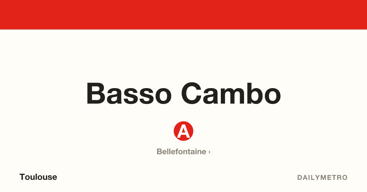 Basso Cambo station · Lines A