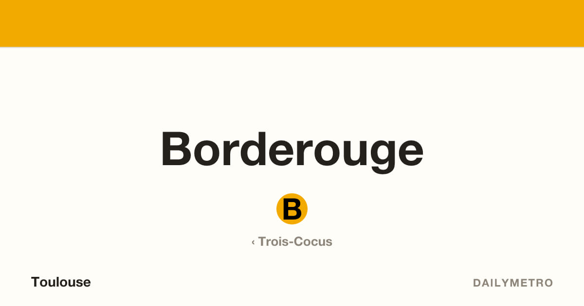 Station Borderouge · Lignes B