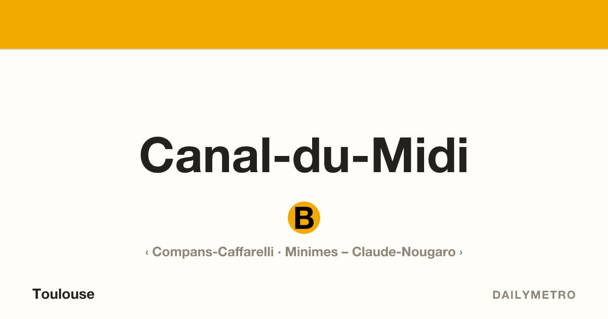 Canal-du-Midi station · Lines B