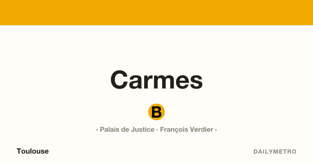 Carmes station · Lines B