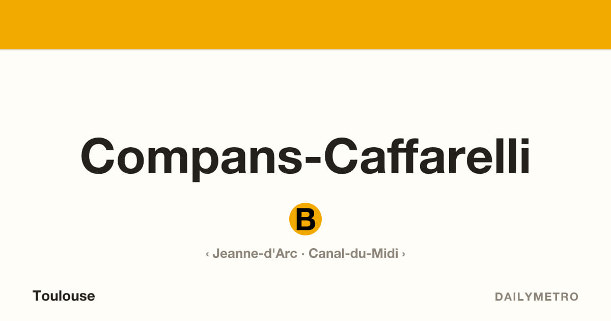 Compans-Caffarelli station · Lines B
