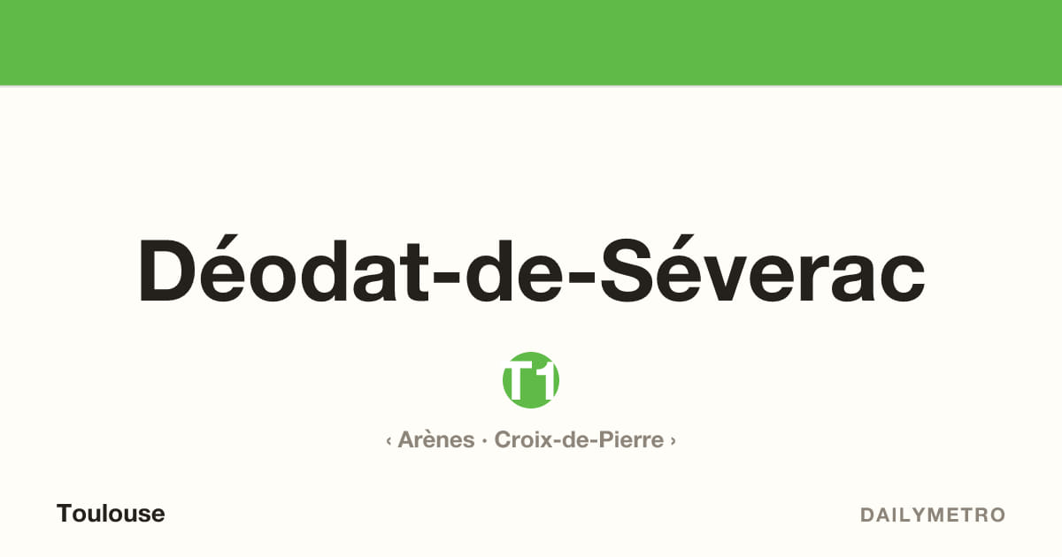 Déodat-de-Séverac station · Lines T1