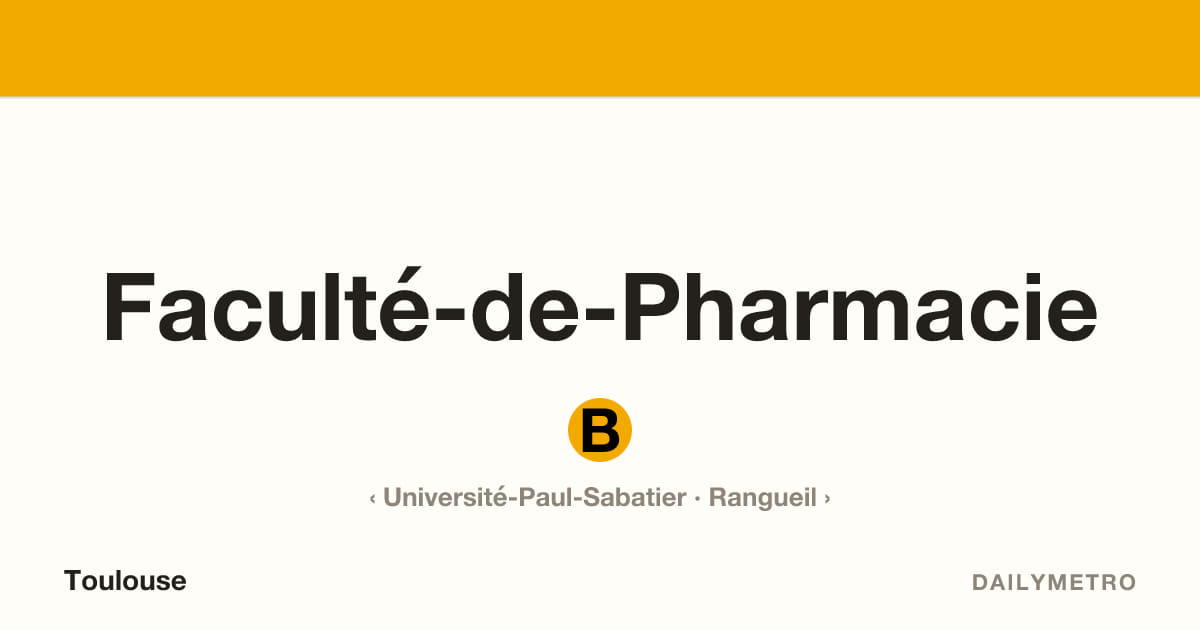 Station Faculté-de-Pharmacie · Lignes B