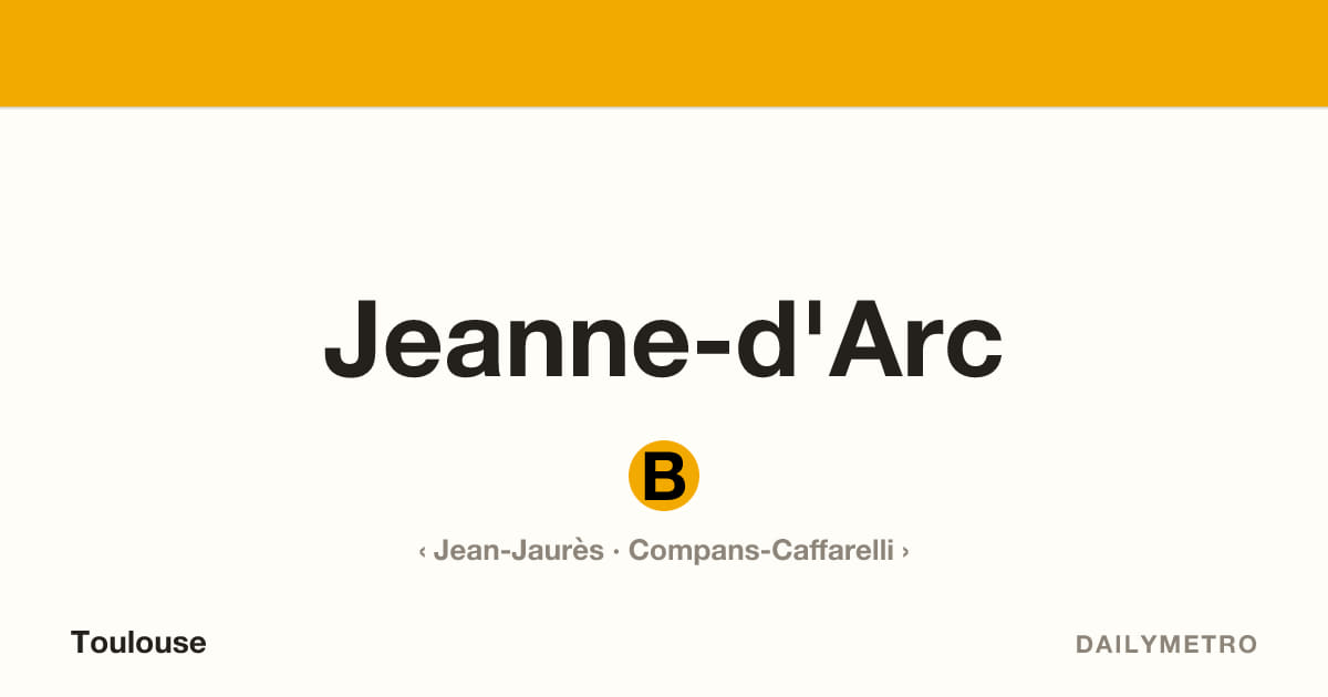 Jeanne-d'Arc station · Lines B