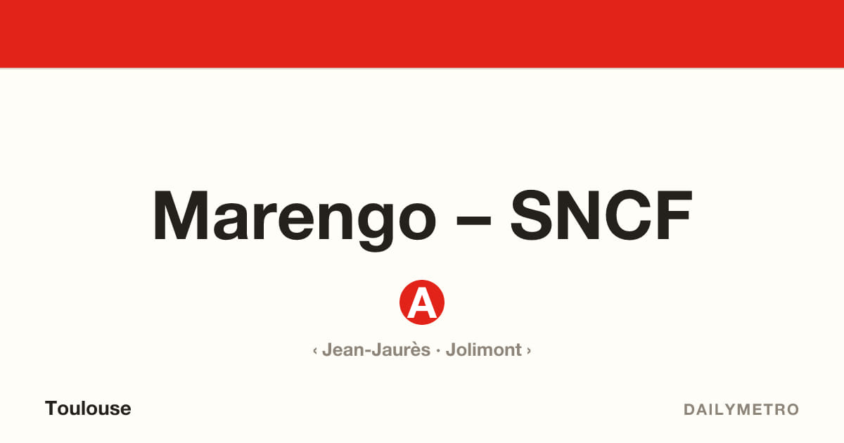 Marengo – SNCF station · Lines A