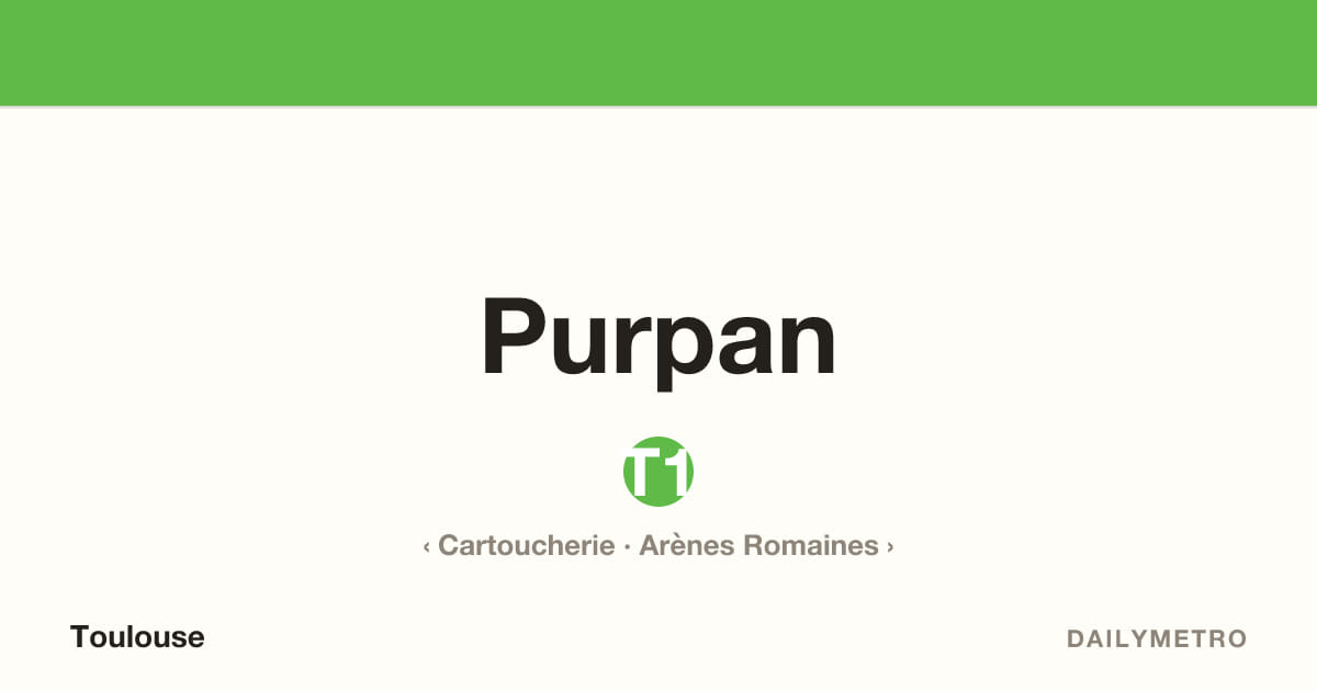 Purpan station · Lines T1