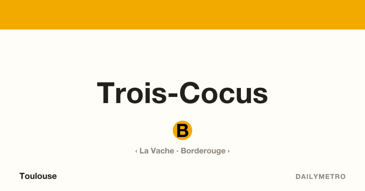 Trois-Cocus station · Lines B