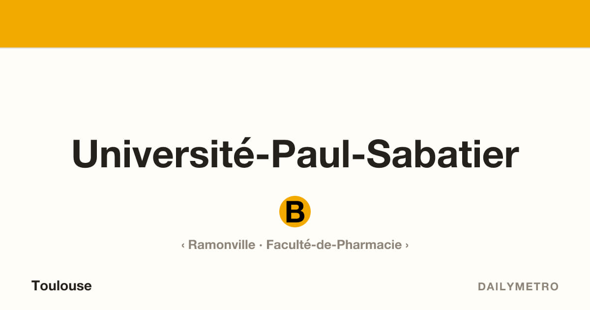 Université-Paul-Sabatier station · Lines B