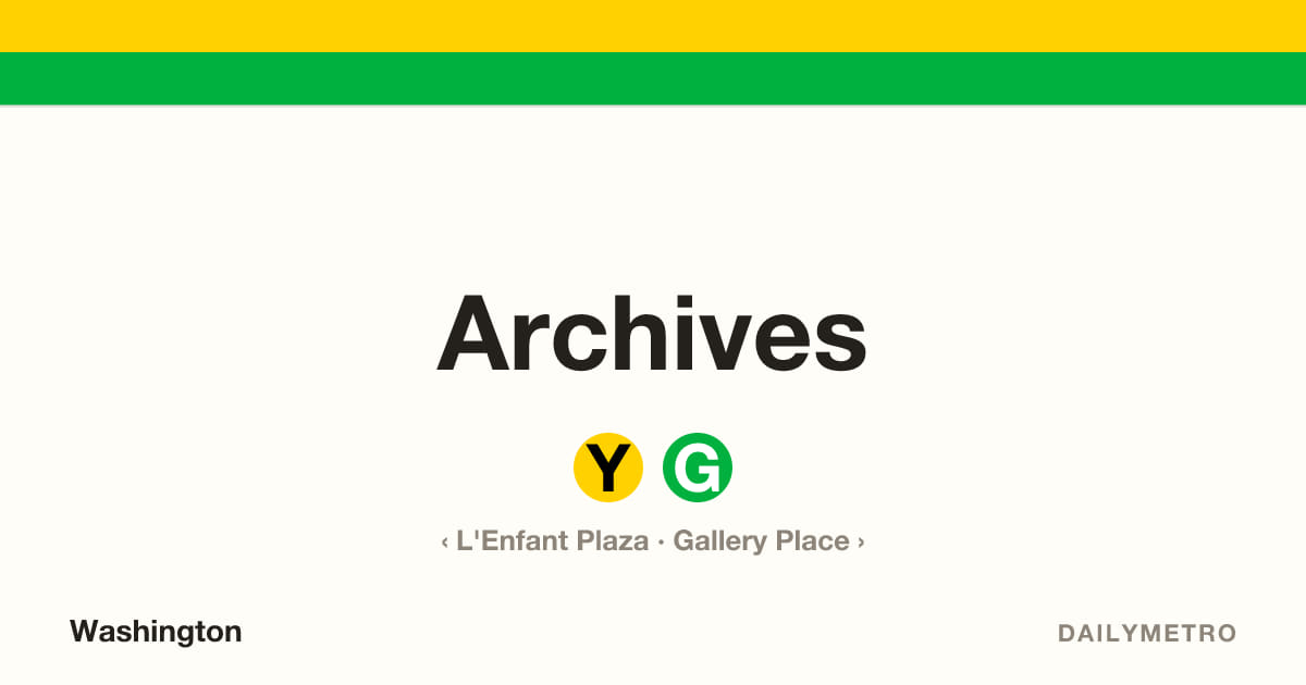 Archives station · Lines Yellow, Green