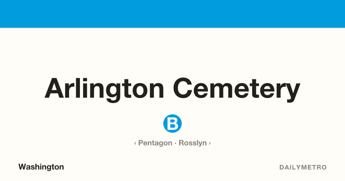 Arlington Cemetery station · Lines Blue