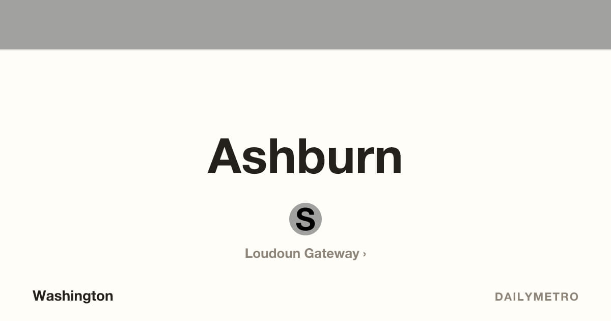 Ashburn station · Lines Silver