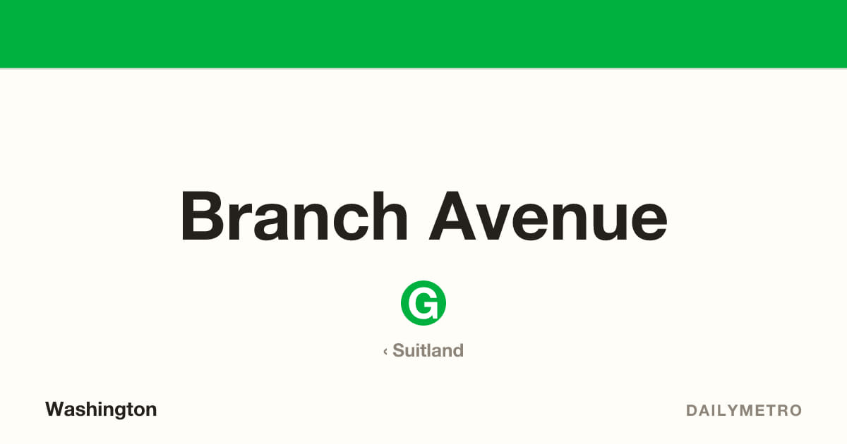 Branch Avenue station · Lines Green