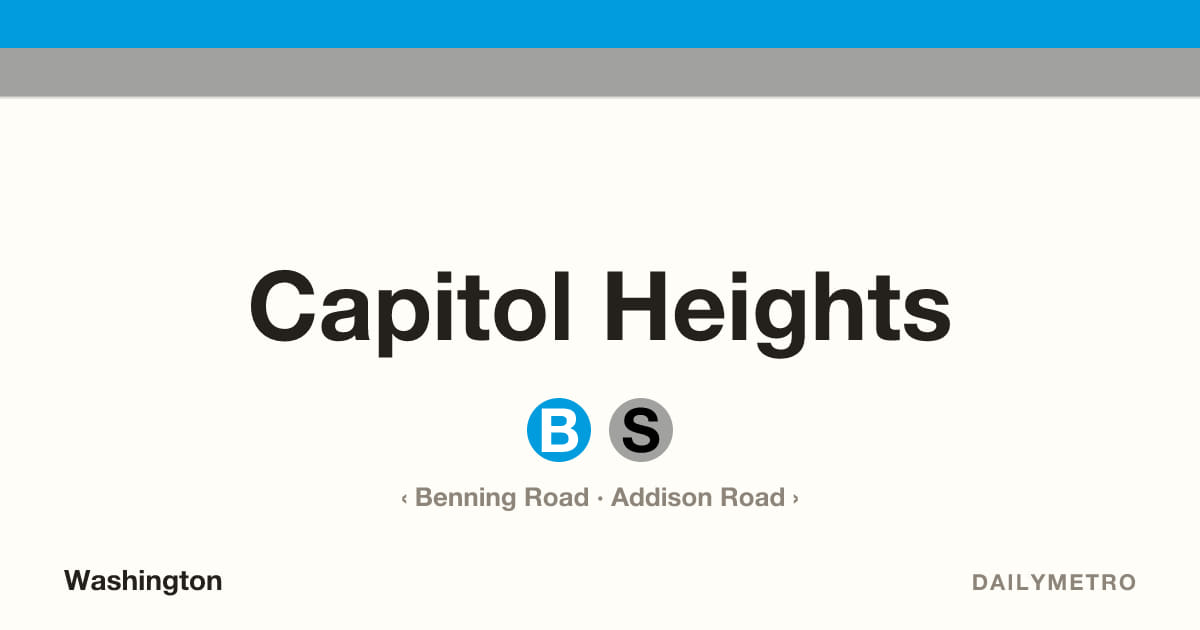 Capitol Heights station · Lines Blue, Silver