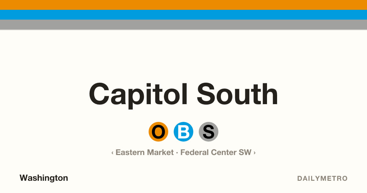 Capitol South station · Lines Orange, Blue, Silver