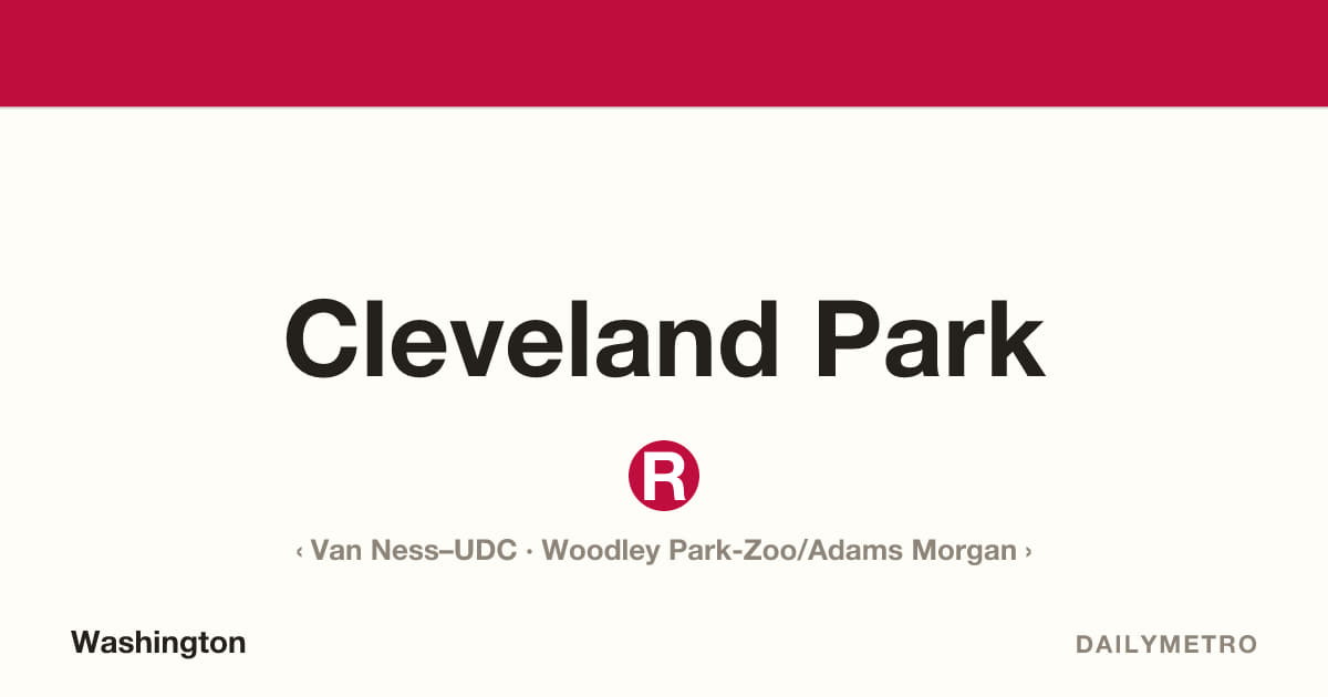 Cleveland Park station · Lines Red