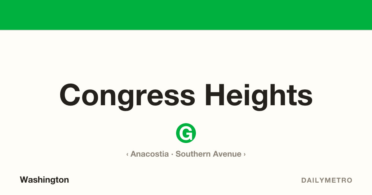 Congress Heights station · Lines Green
