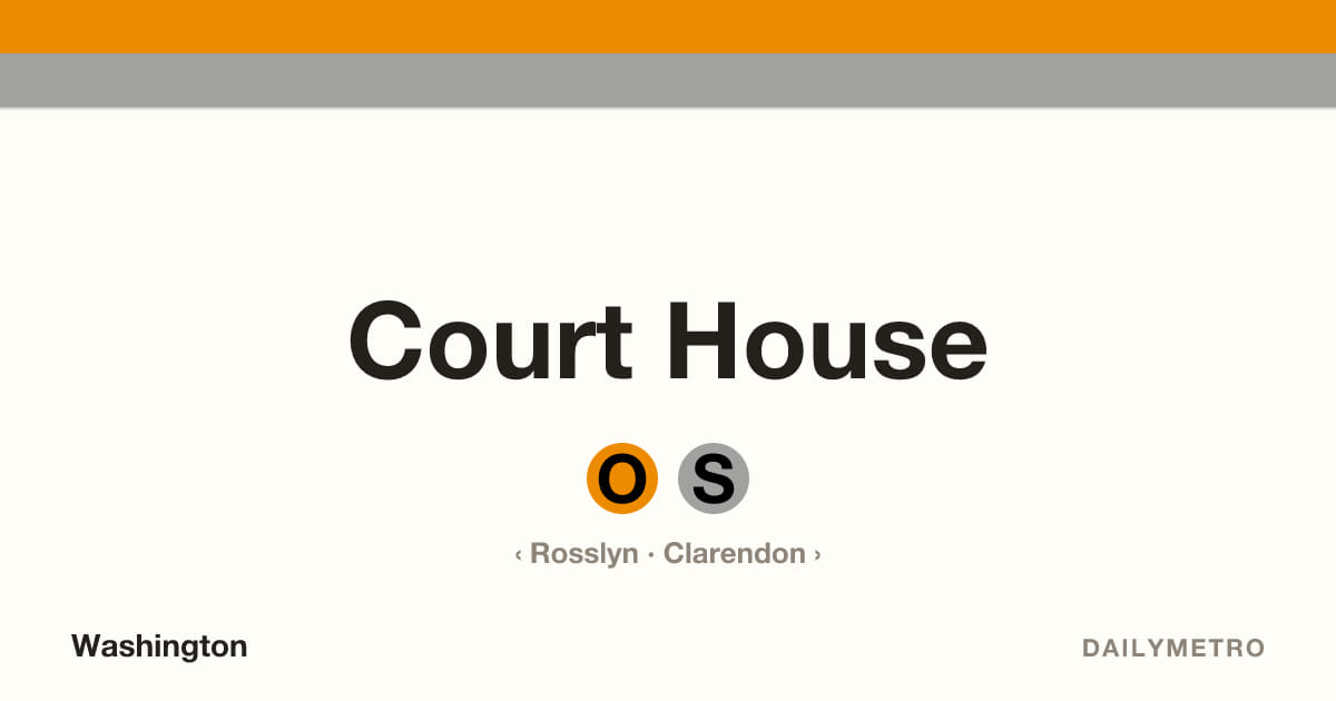 Court House station · Lines Orange, Silver
