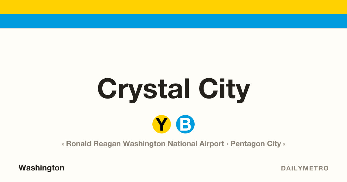 Crystal City station · Lines Yellow, Blue