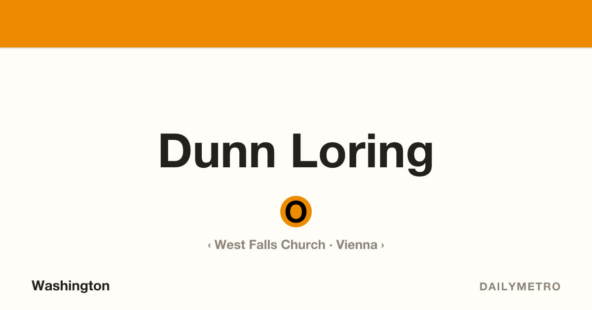 Dunn Loring station · Lines Orange