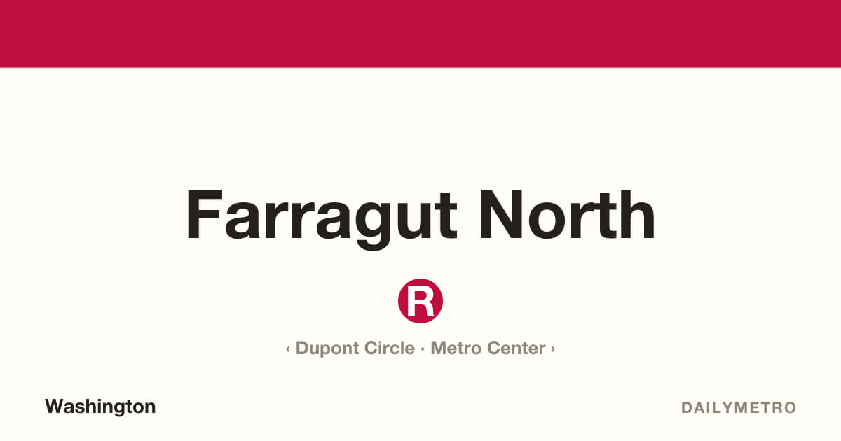 Farragut North station · Lines Red