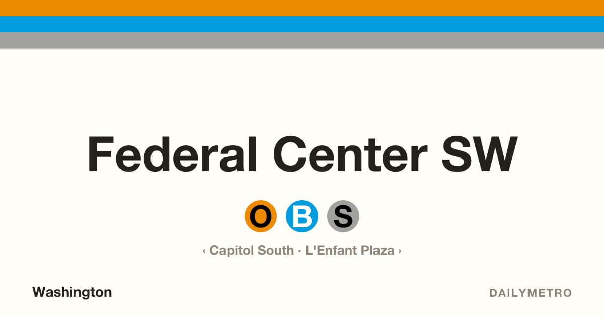 Federal Center SW station · Lines Orange, Blue, Silver