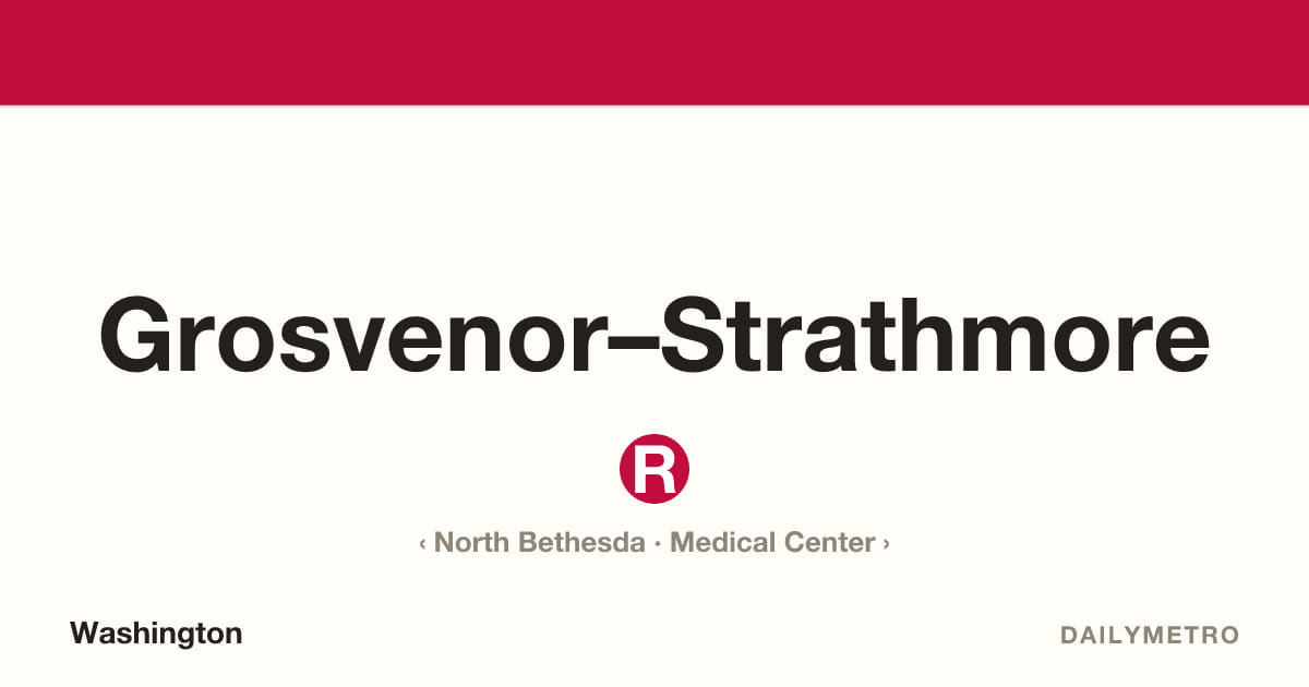 Grosvenor–Strathmore station · Lines Red