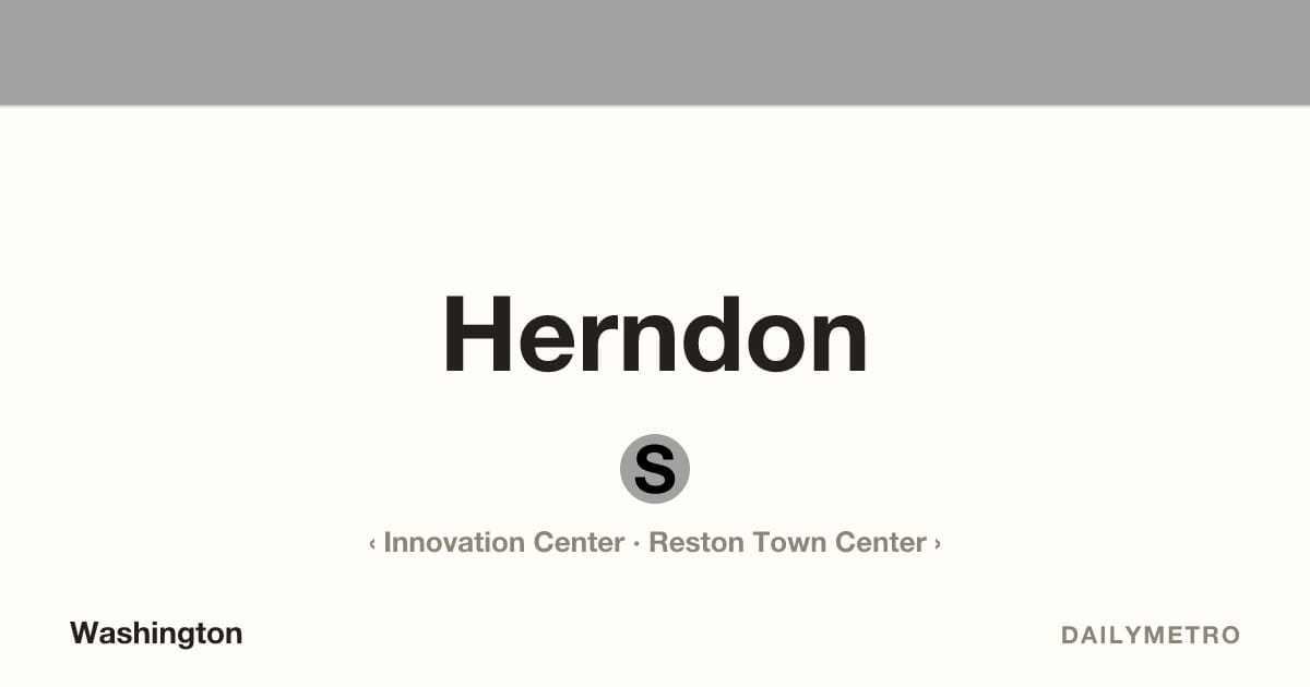 Herndon station · Lines Silver