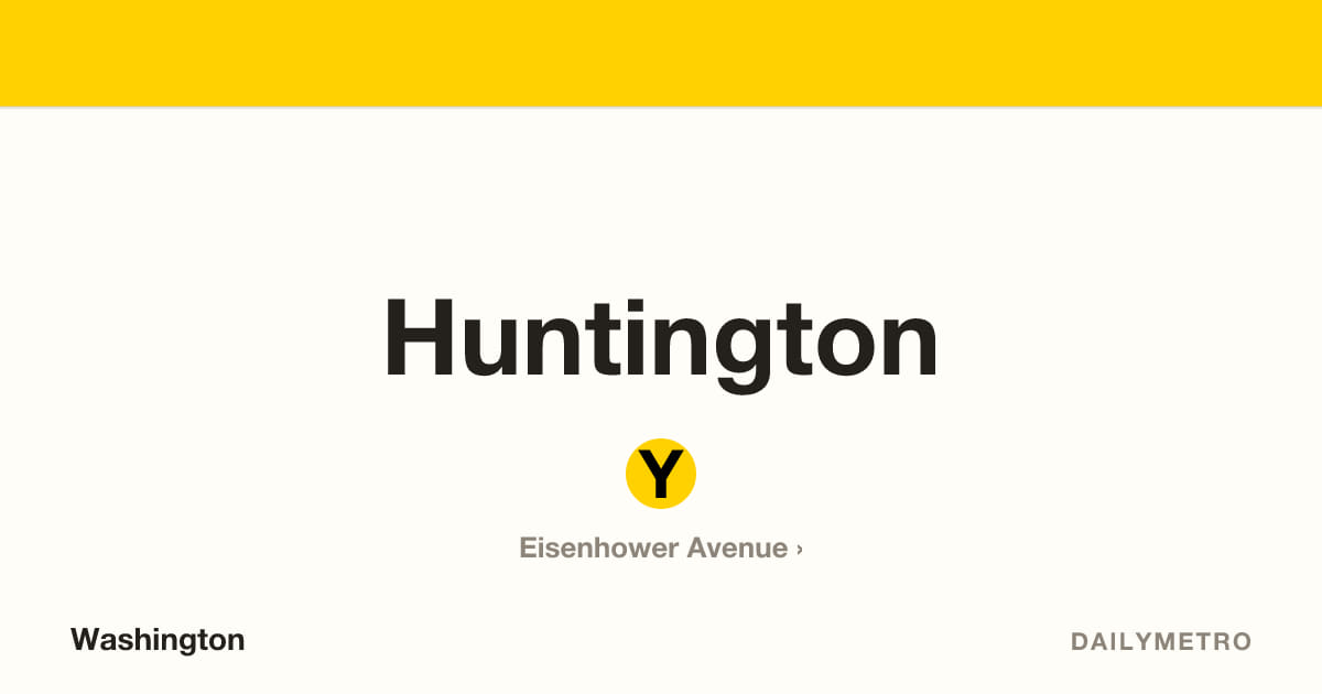 Huntington station · Lines Yellow