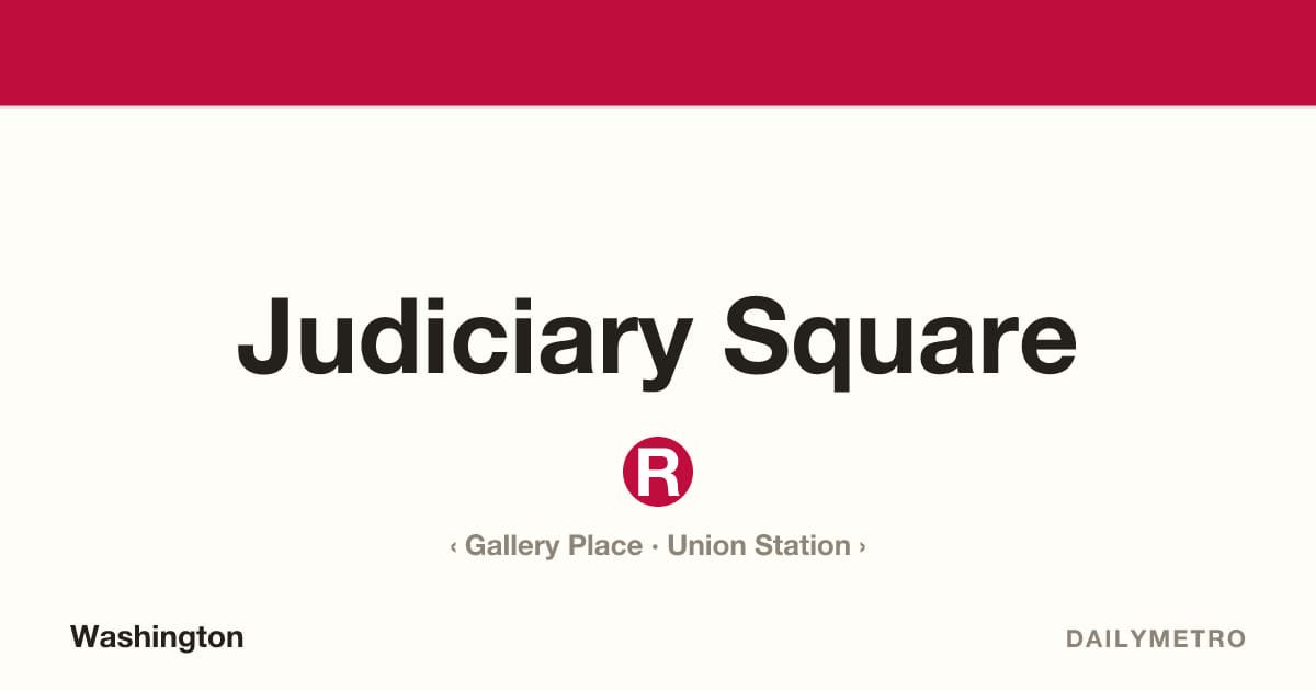 Judiciary Square station · Lines Red