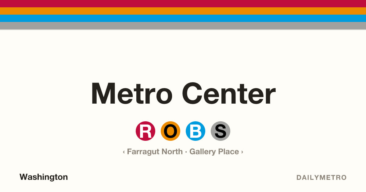 Metro Center station · Lines Red, Orange, Blue, Silver