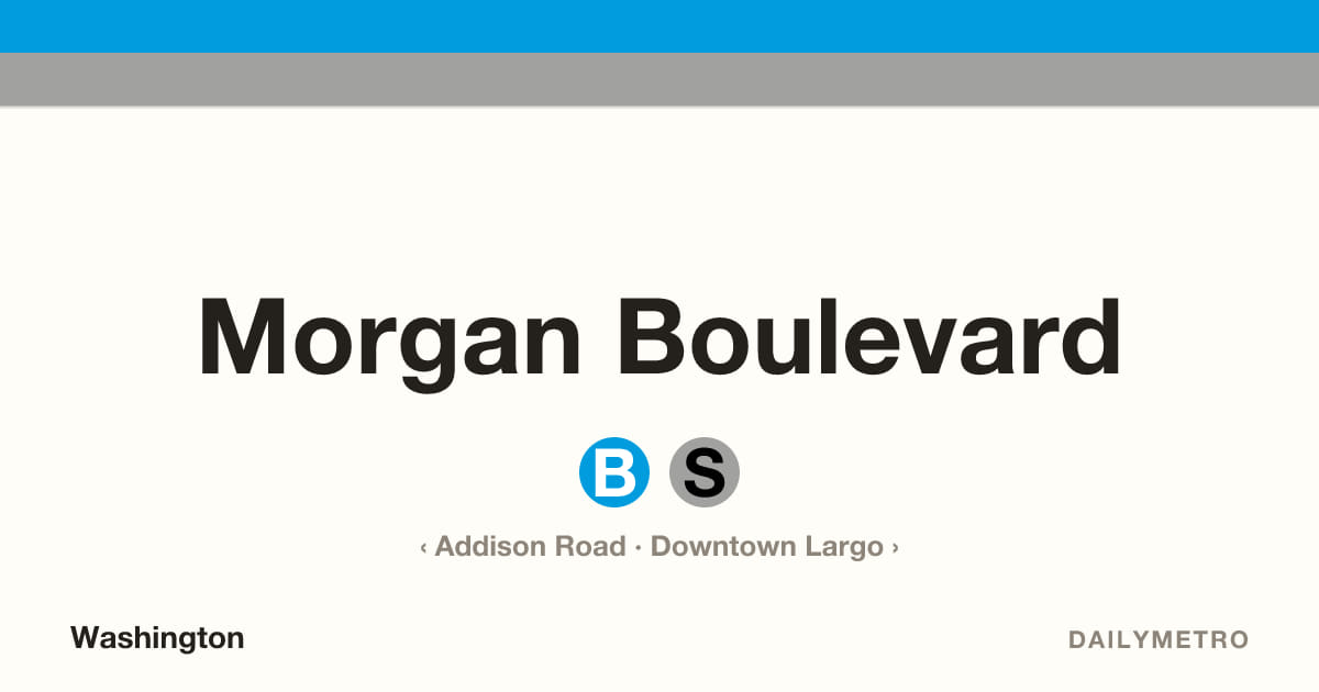 Morgan Boulevard station · Lines Blue, Silver