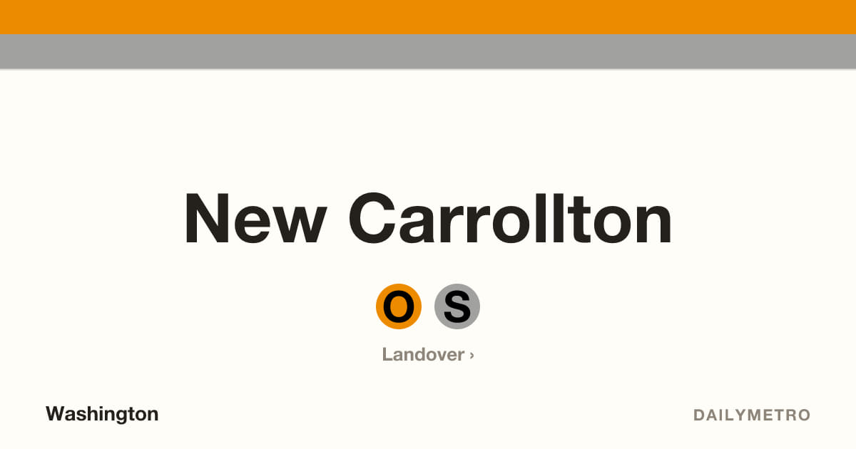 New Carrollton station · Lines Orange, Silver