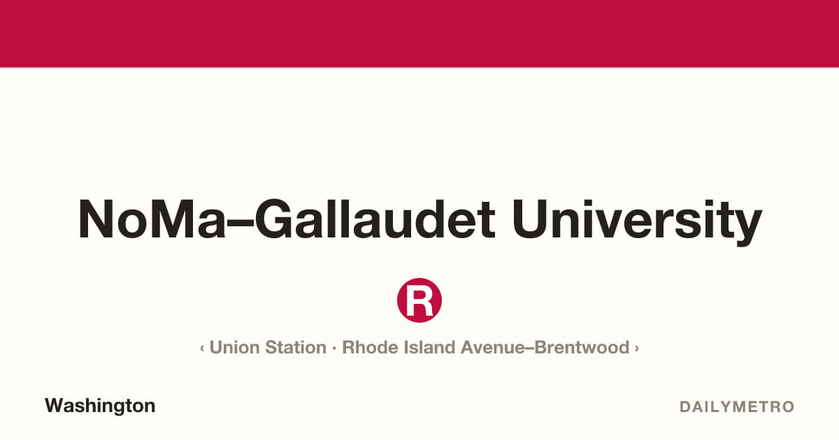 NoMa–Gallaudet University station · Lines Red