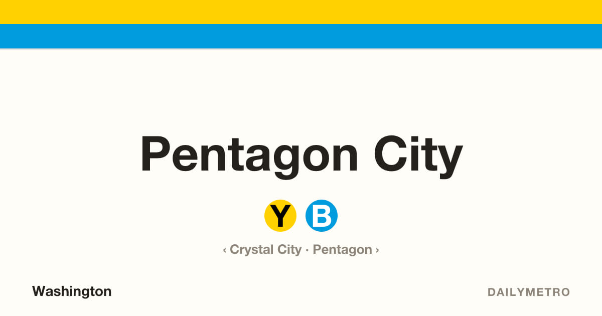 Pentagon City station · Lines Yellow, Blue