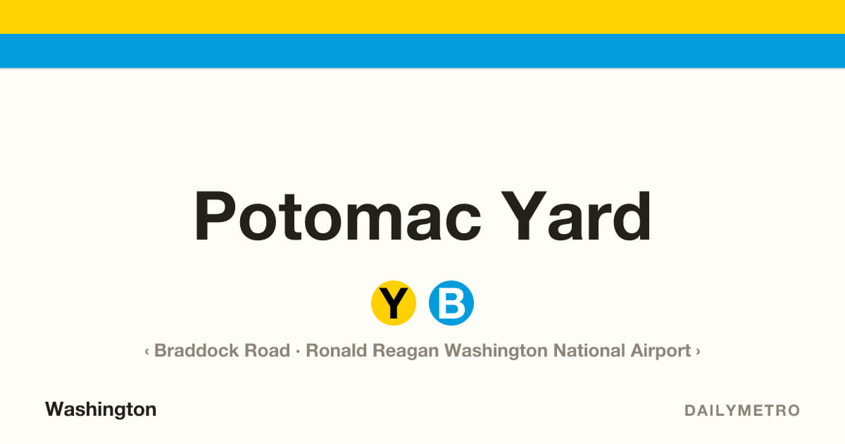 Potomac Yard station · Lines Yellow, Blue