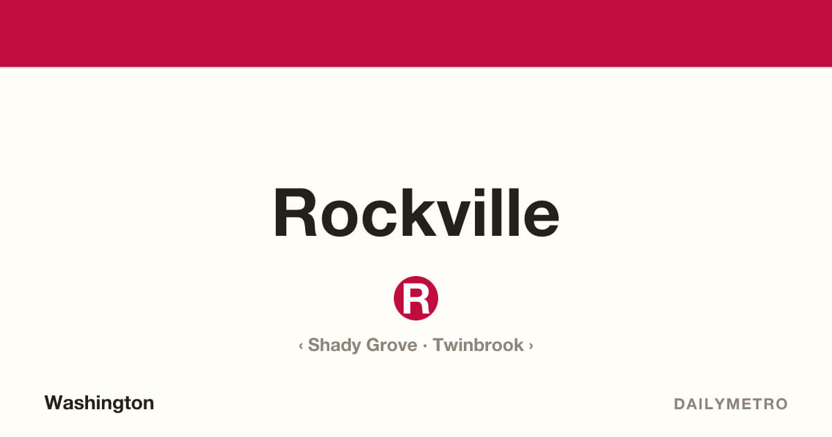 Rockville station · Lines Red