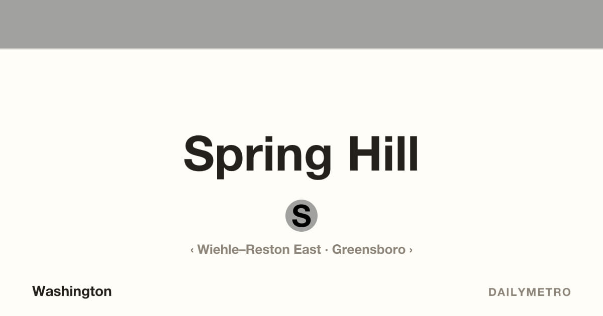 Spring Hill station · Lines Silver