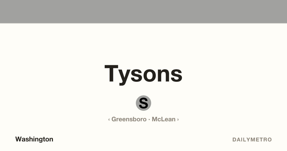 Tysons station · Lines Silver