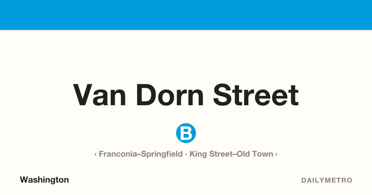 Van Dorn Street station · Lines Blue