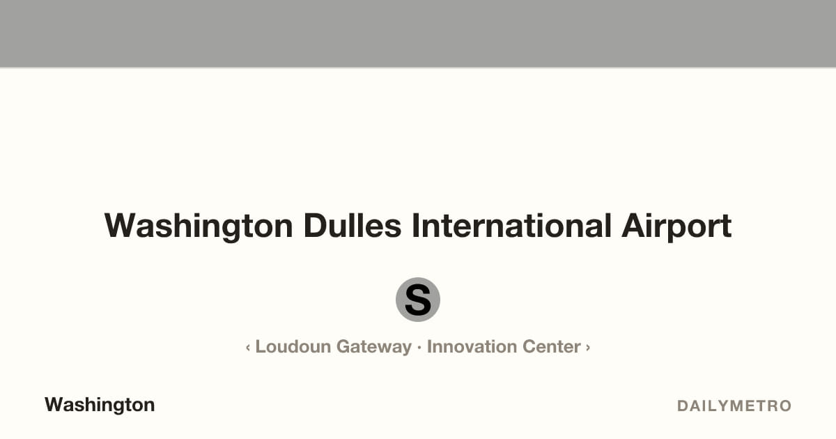 Washington Dulles International Airport station · Lines Silver
