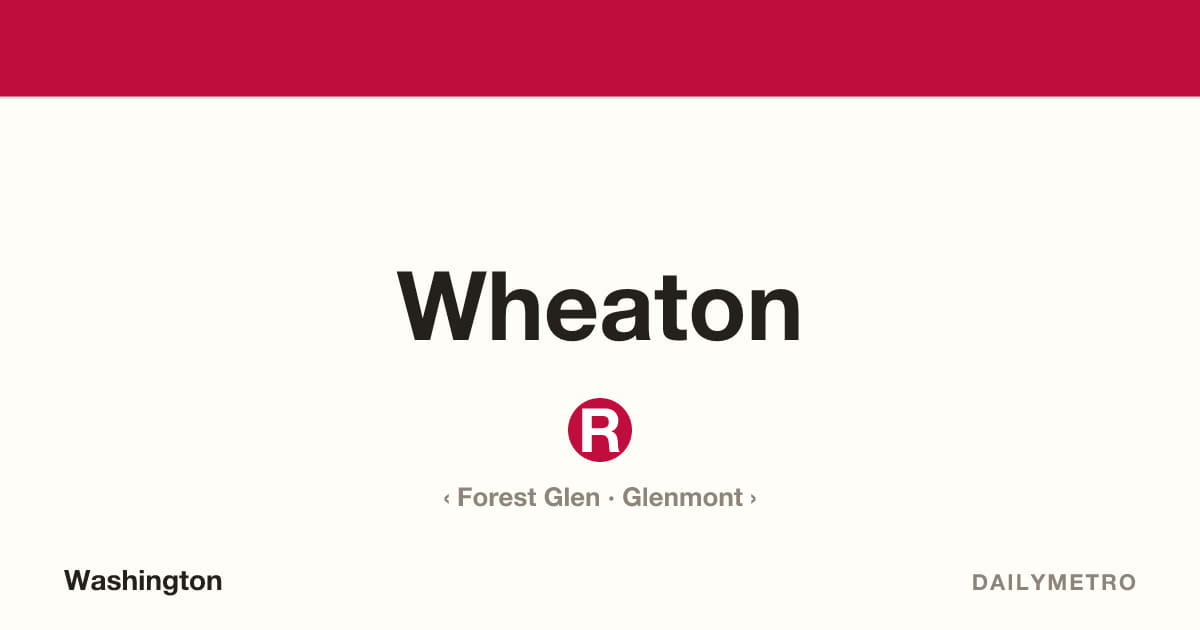 Wheaton station · Lines Red