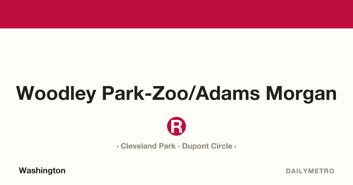 Woodley Park-Zoo/Adams Morgan station · Lines Red